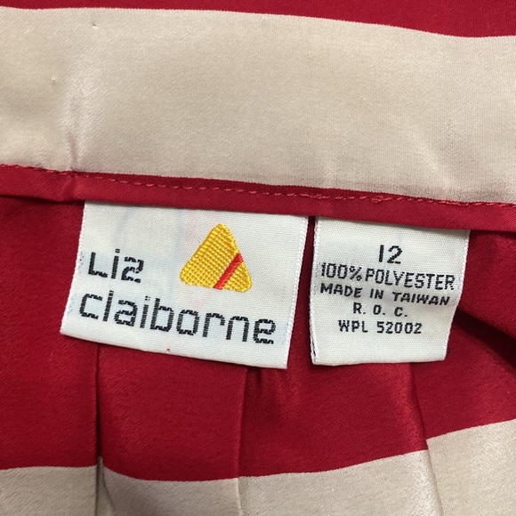 Liz Claiborne vintage Red and Cream Striped Blouse - Picture 10 of 10